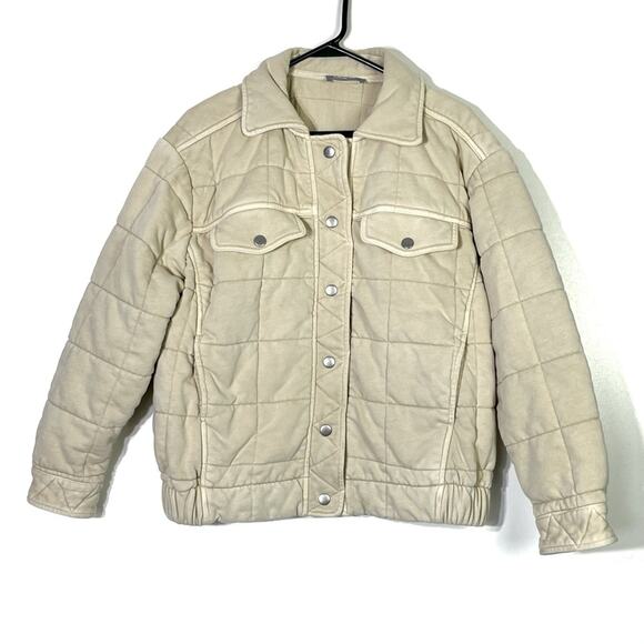 Blue B Quilted Jacket in Natural Size Large - Picture 1 of 10